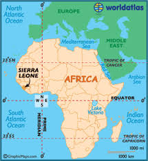 Mapa Sierra Leona en Africa